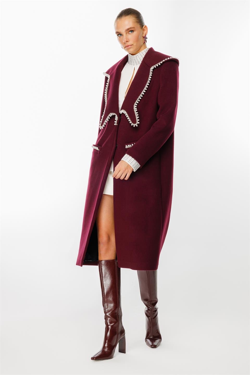 Kaşe Taş Şeritli Kaban MÜRDÜM