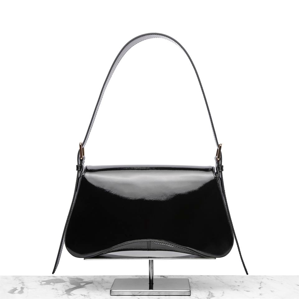 Kelebek Rugan Siyah Hakiki Deri Kadın Çantası