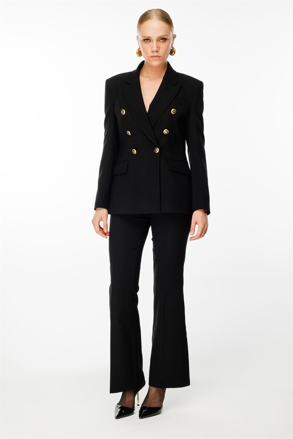 Klasik Blazer Kesim Ceket SİYAH