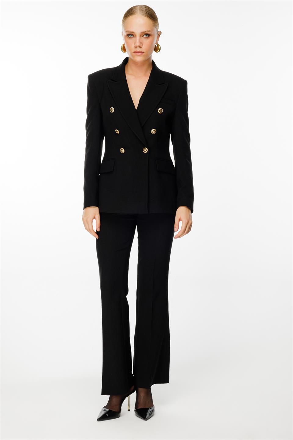 Klasik Blazer Kesim Ceket SİYAH