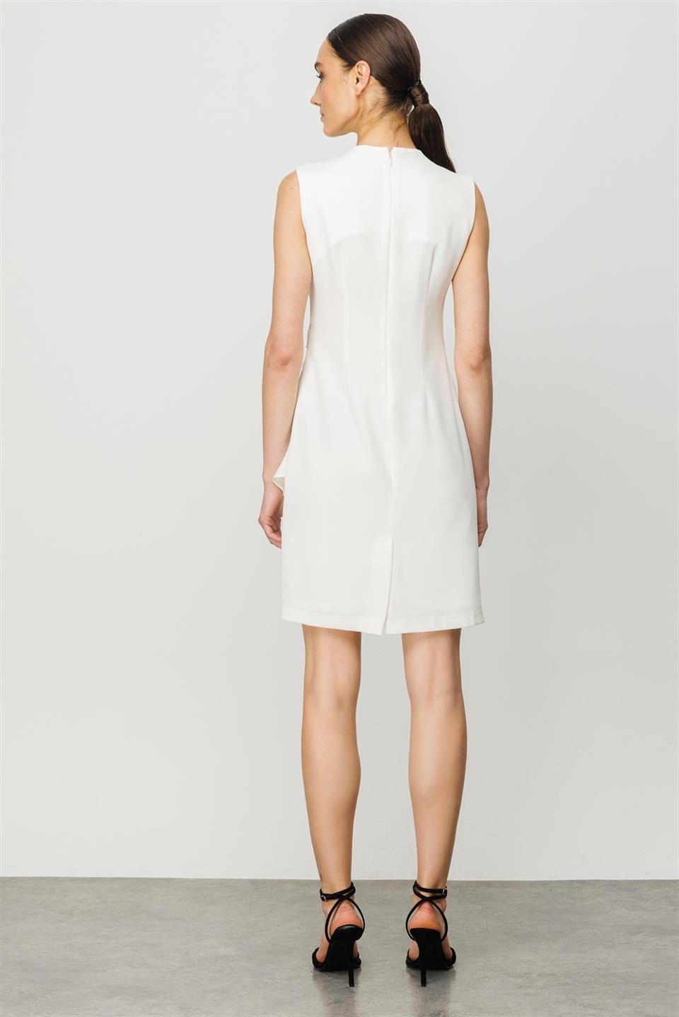 Sleeveless Flounce Detail Dress 