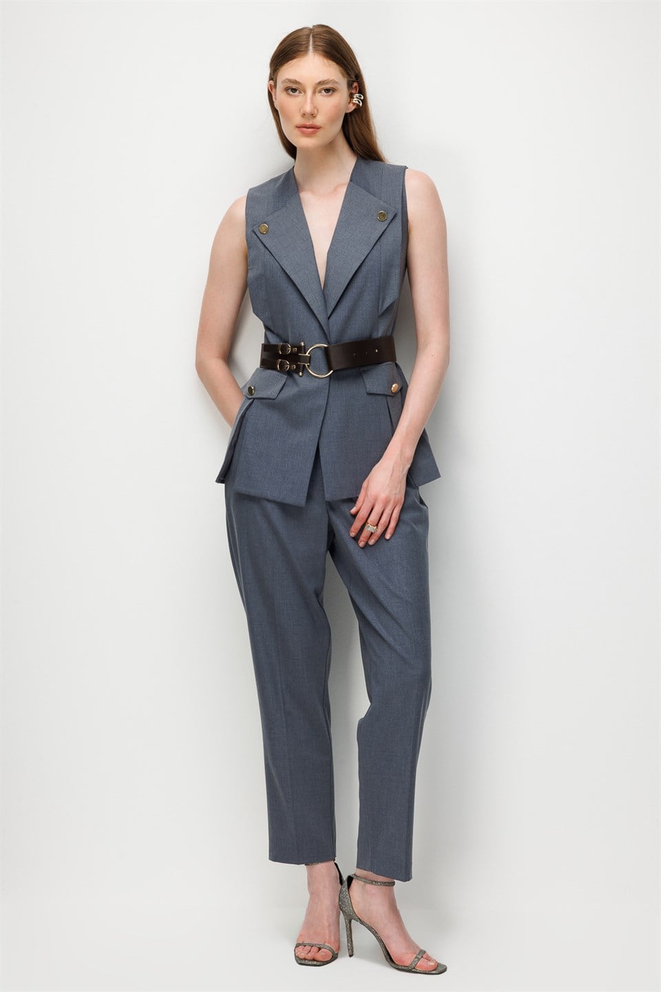 Double-Breasted Vest BLUE