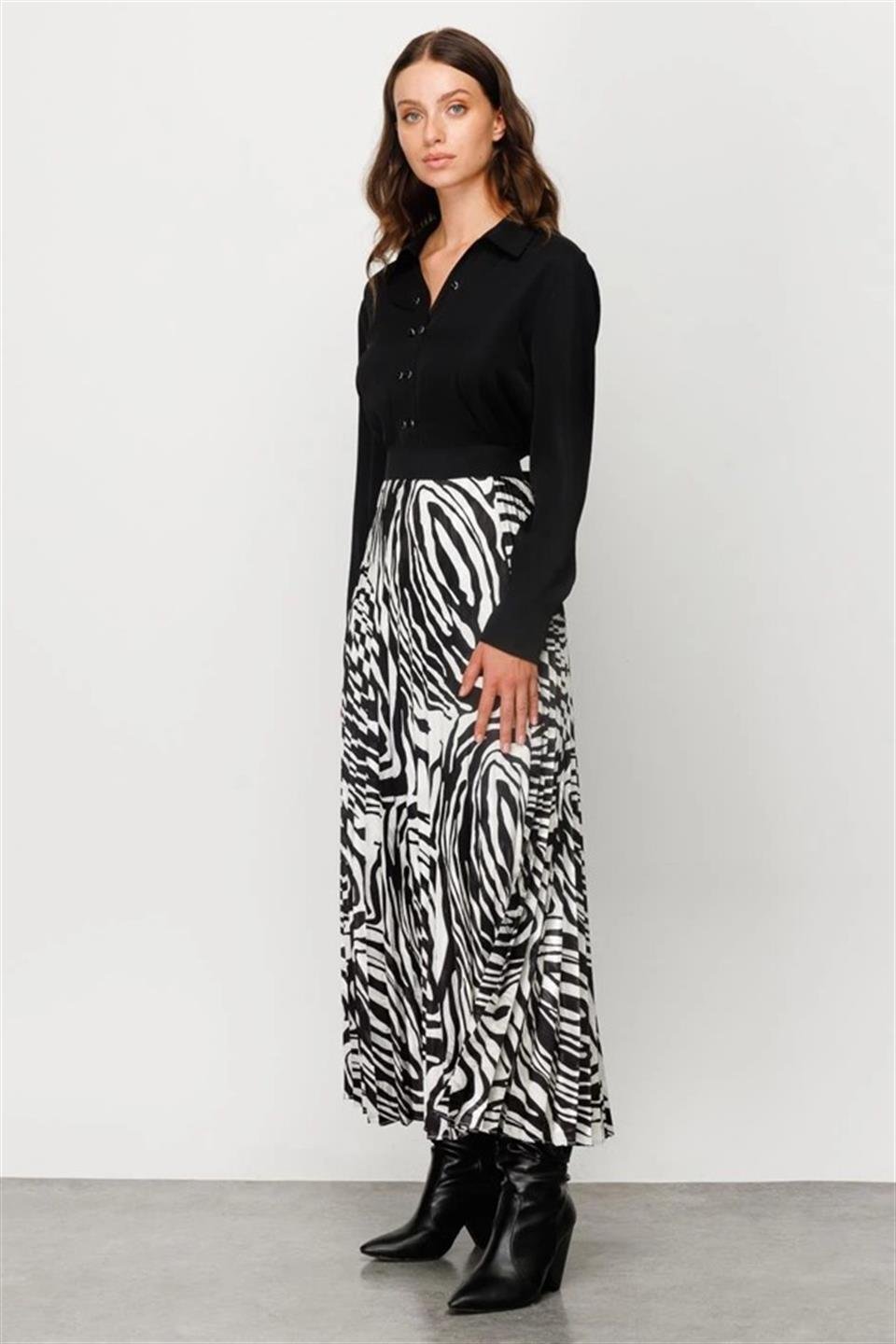 MAXI SIZE PLISOLEY PRINTED SKIRT ORIGINAL