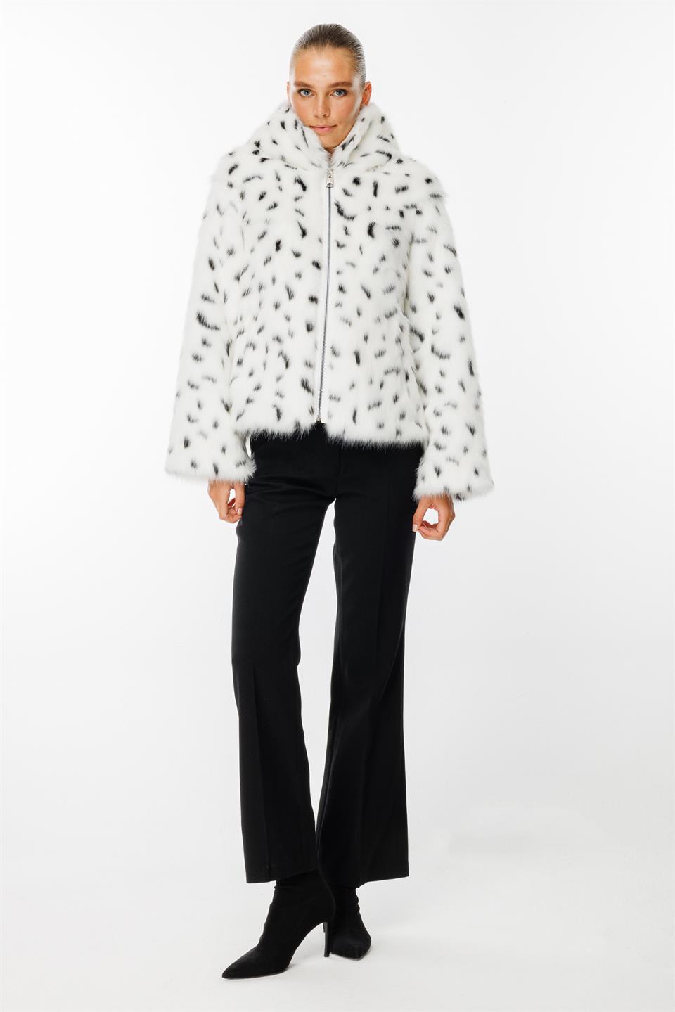 Hooded Zippered Short Fur