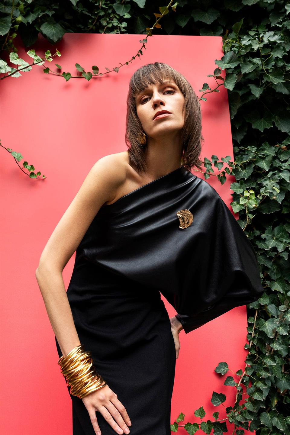 NEFELİ Tek Omuz Yırtmaçlı Elbise