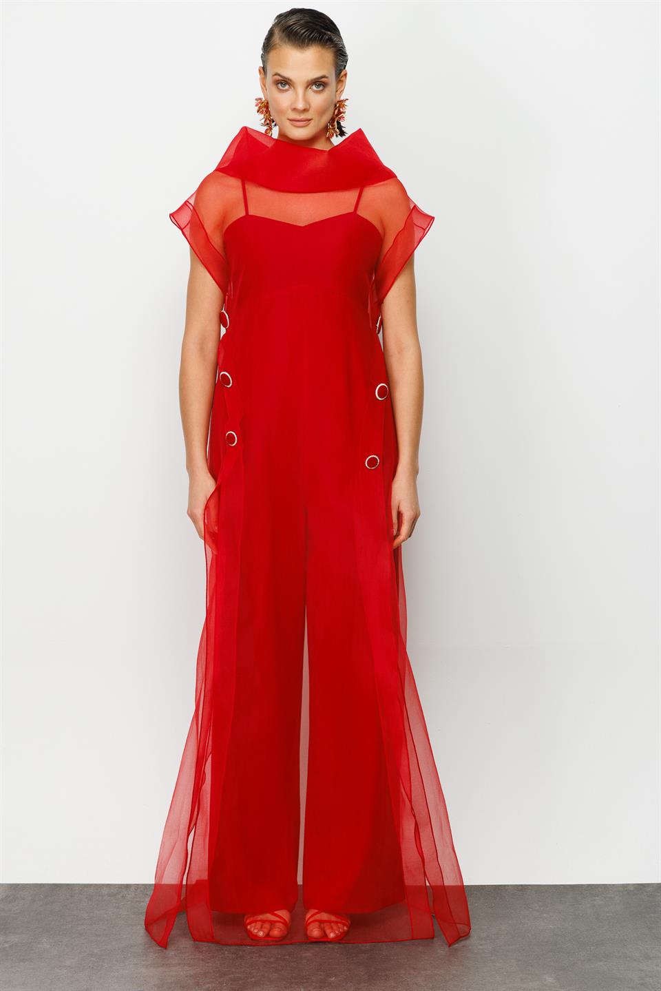 Organza Jumpsuit RED
