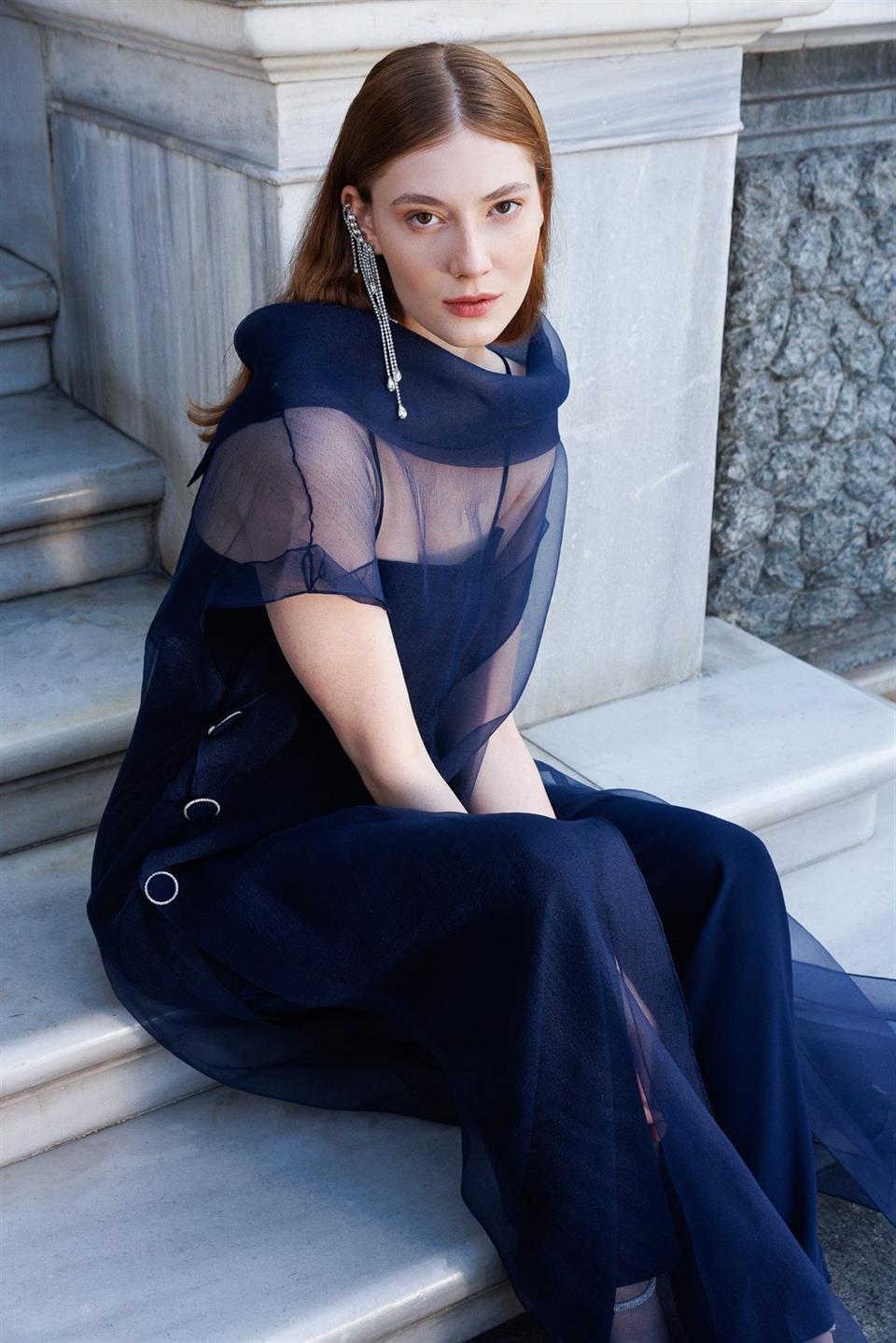 Organza Jumpsuit NAVY BLUE