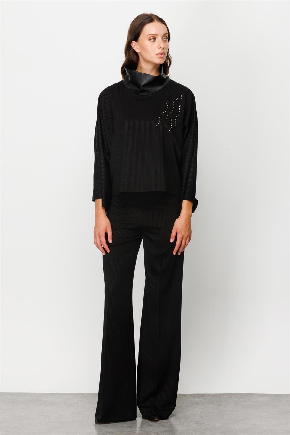 Knitted Blouse BLACK