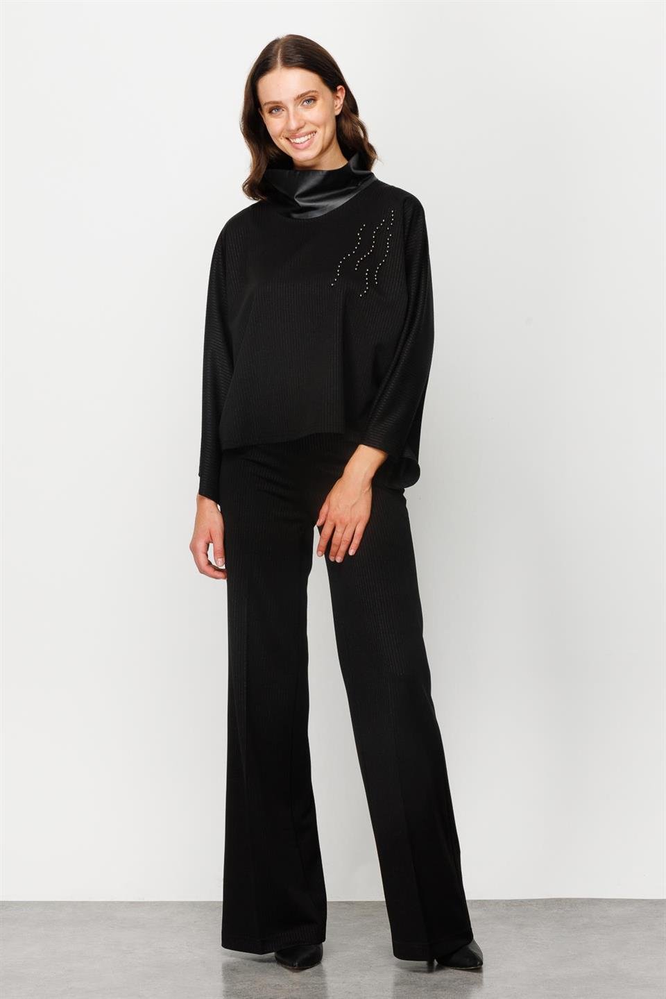 Knitted Blouse BLACK