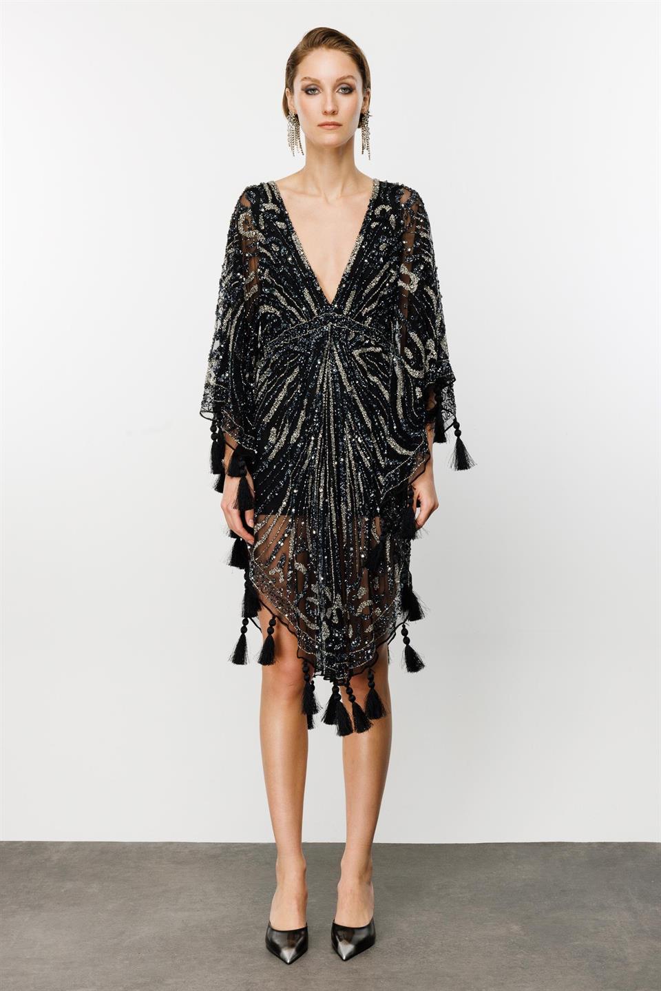 Special Stone Embroidered Poncho