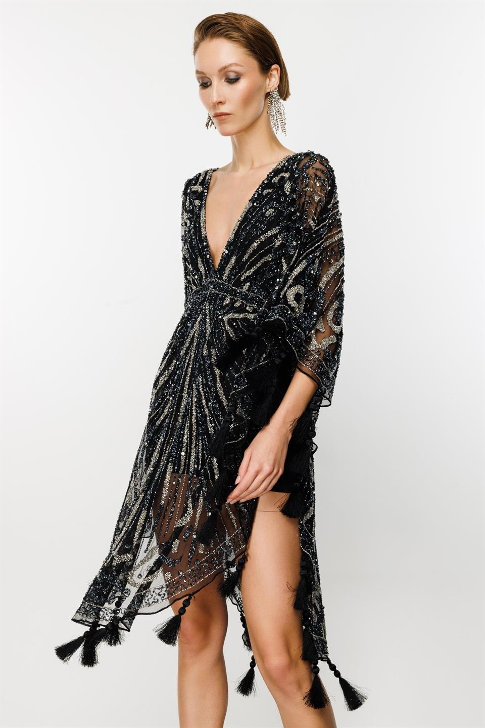 Special Stone Embroidered Poncho