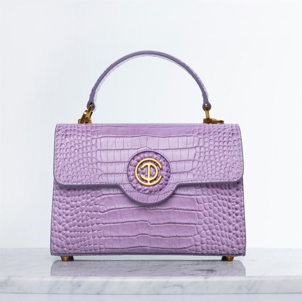 Pink Genuine Leather Womens Bag