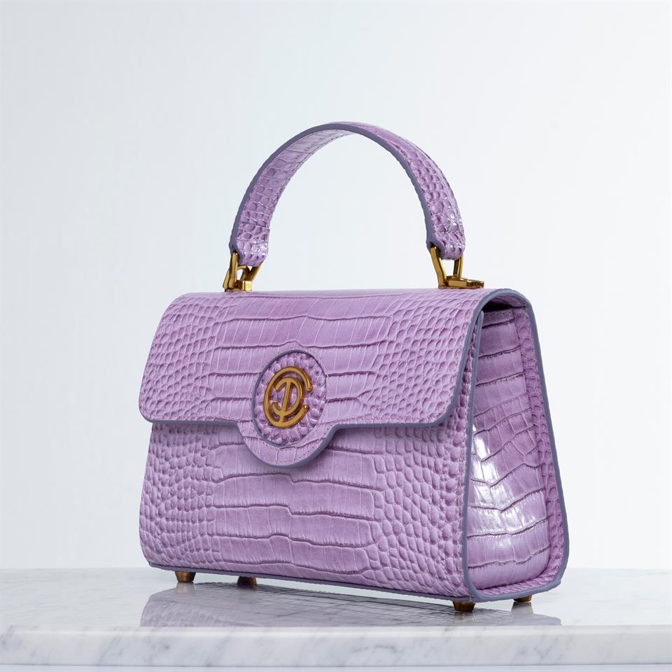 Pink Genuine Leather Womens Bag