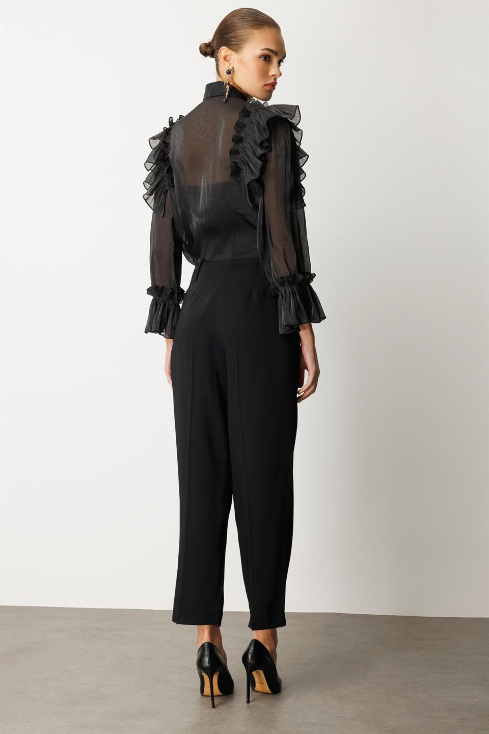 Pleated Trousers BLACK