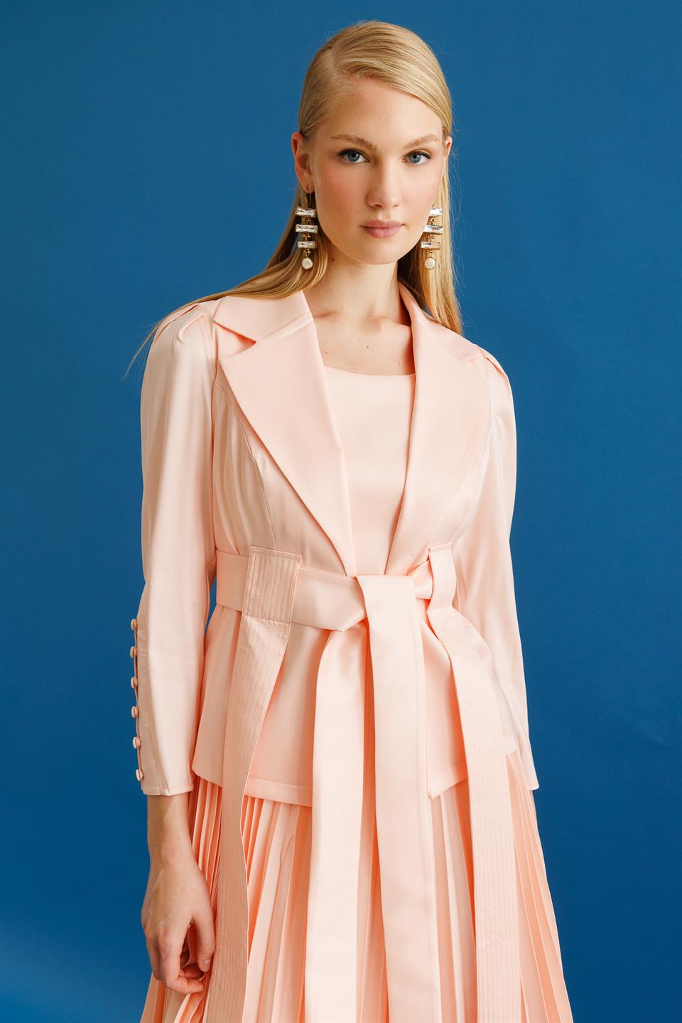 Pilise Etekli Elbise & Ceket İkili Takım SOMON