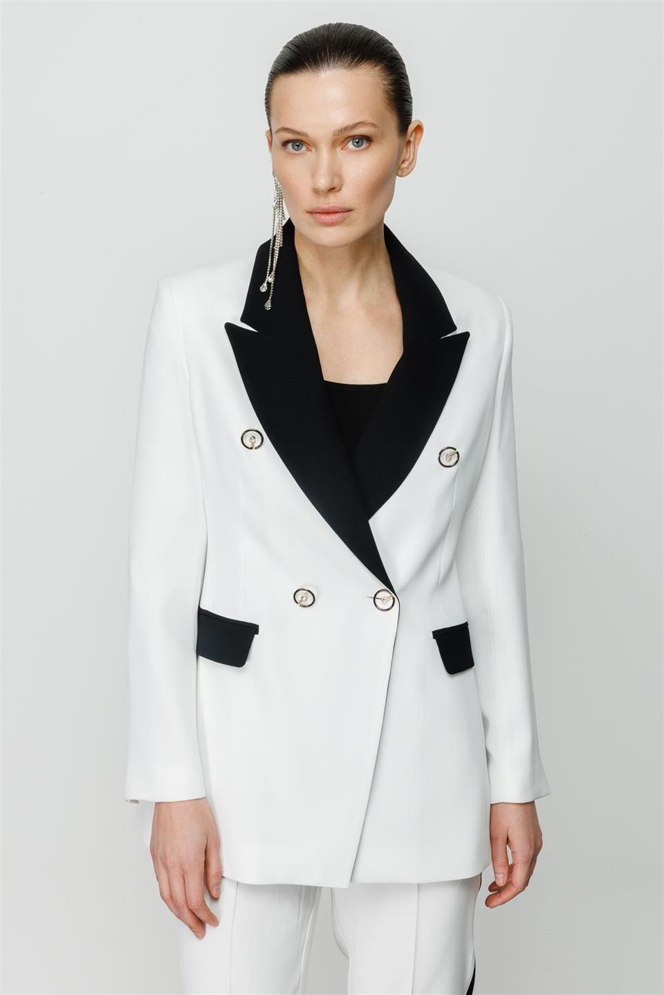 Şanel Kumaş Ceket EKRU