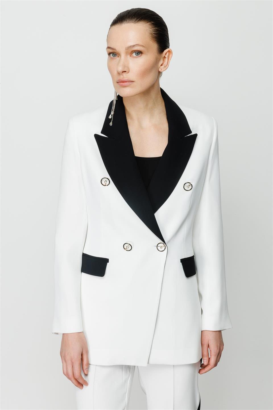 Şanel Kumaş Ceket EKRU