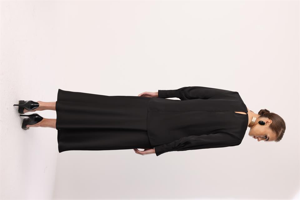 Saten Verev Etek SİYAH