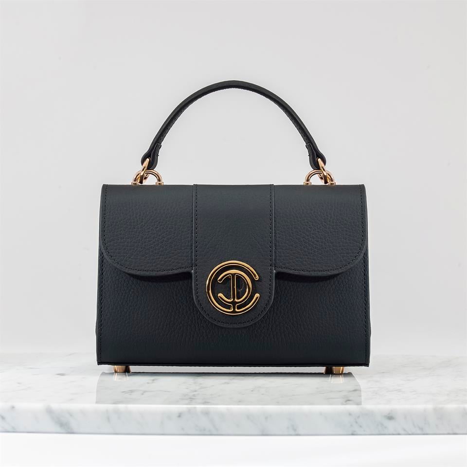 Siyah Hakiki Deri Kadın Çantası