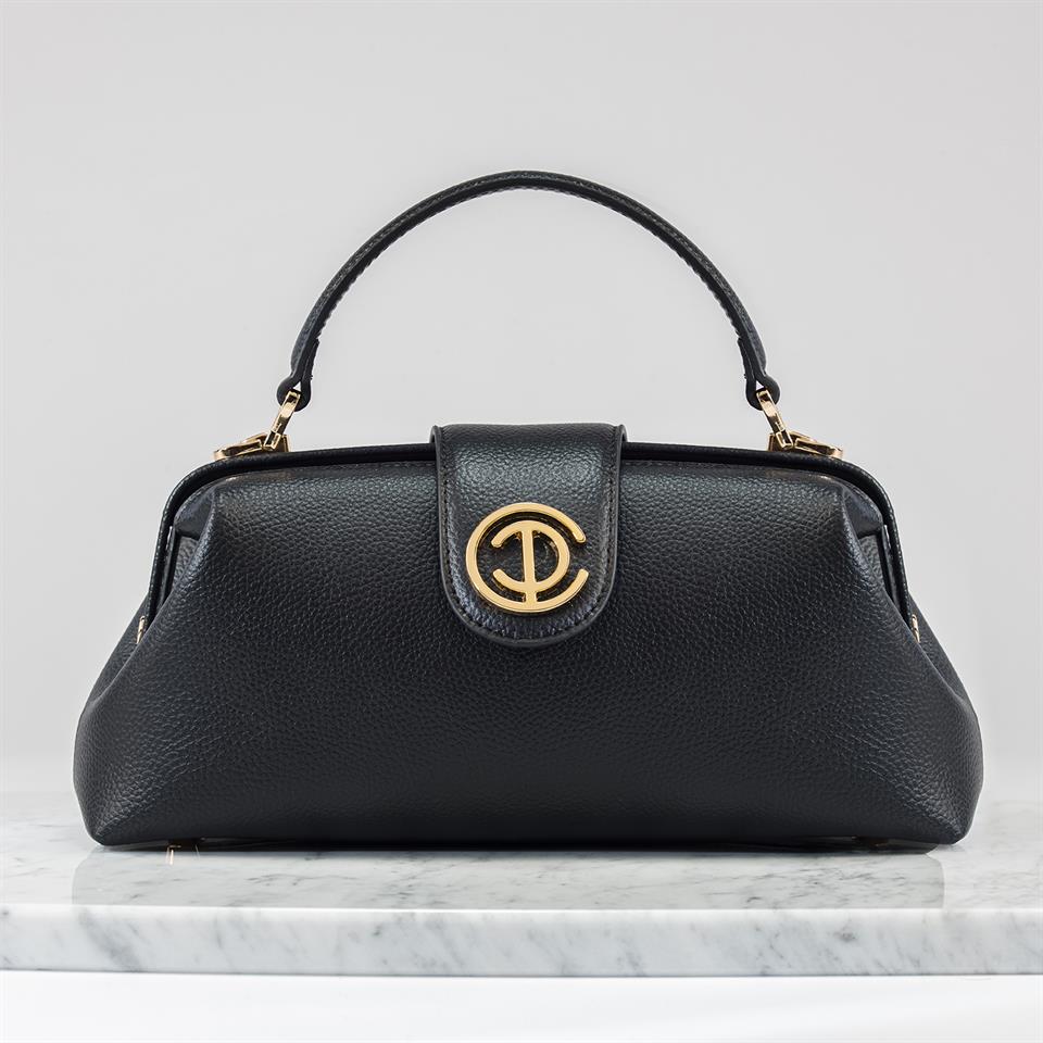 Siyah Hakiki Deri Kadın Çantası