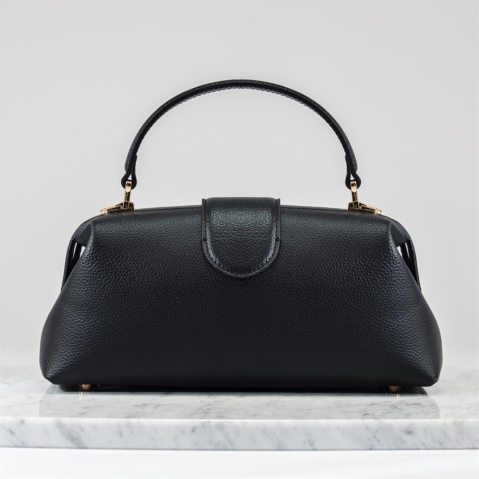 Siyah Hakiki Deri Kadın Çantası