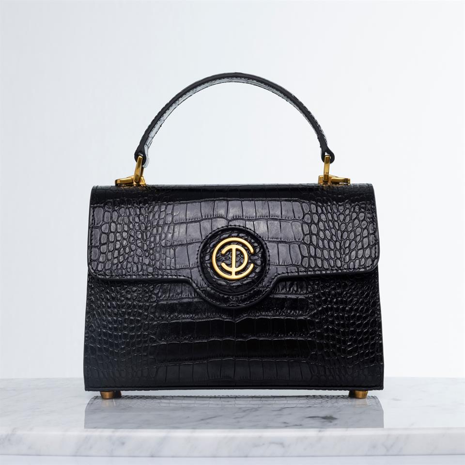 Black Genuine Leather Womens Bag