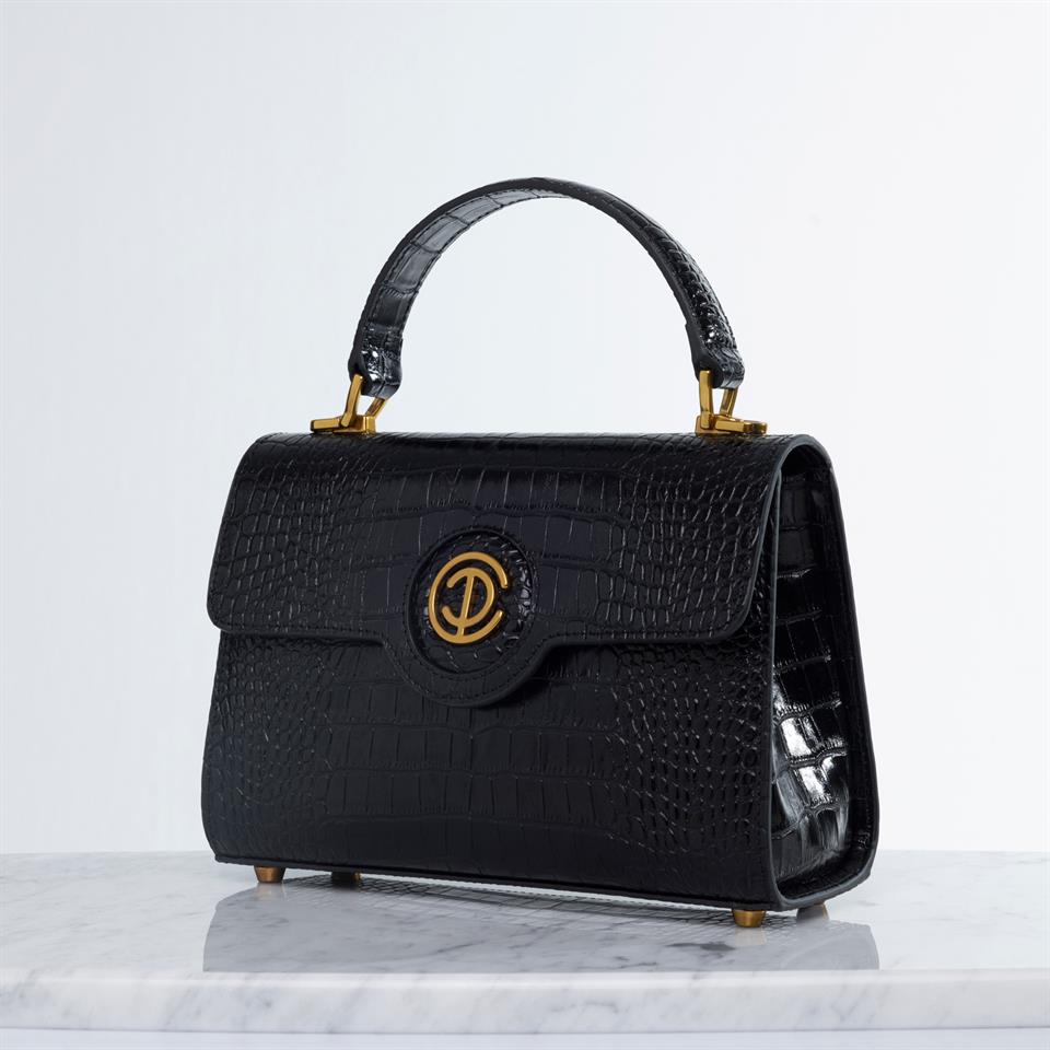 Black Genuine Leather Womens Bag