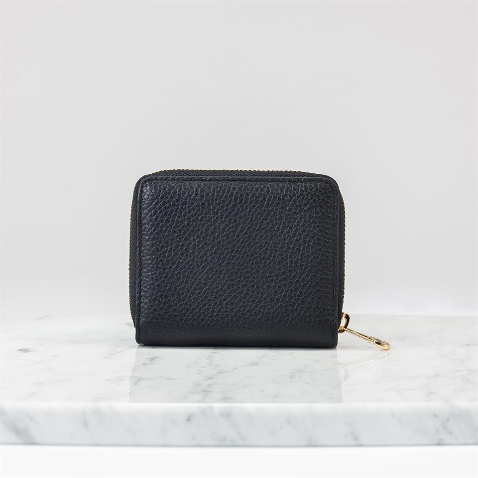 Black Genuine Leather Womens Wallet