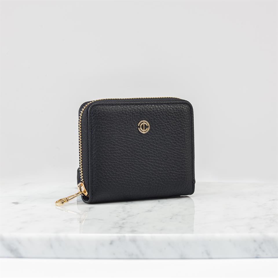 Black Genuine Leather Womens Wallet