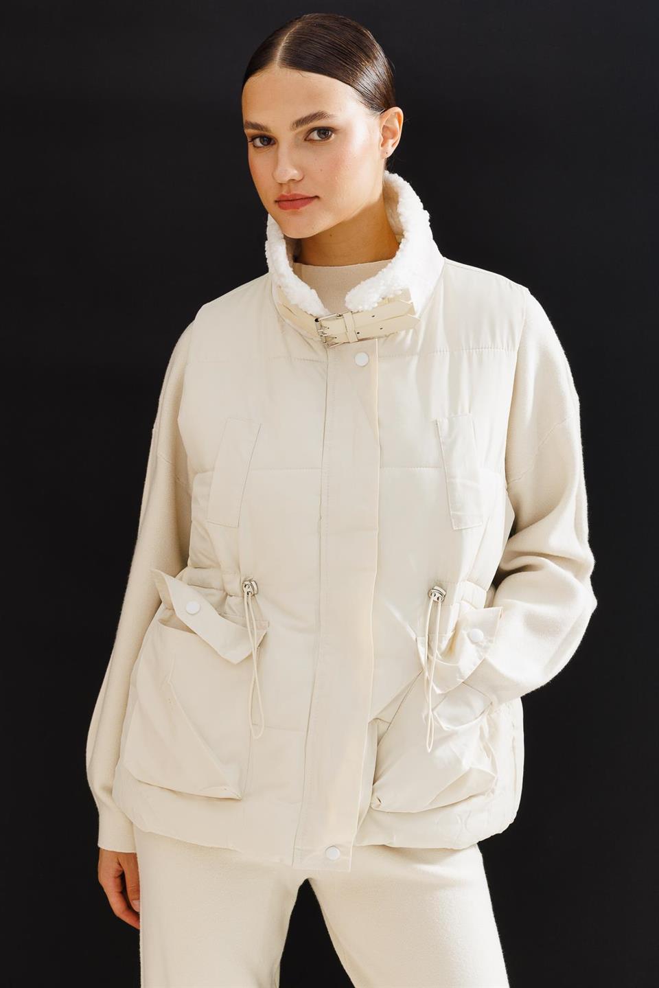 Triko Pantolon  Yelek Takım EKRU