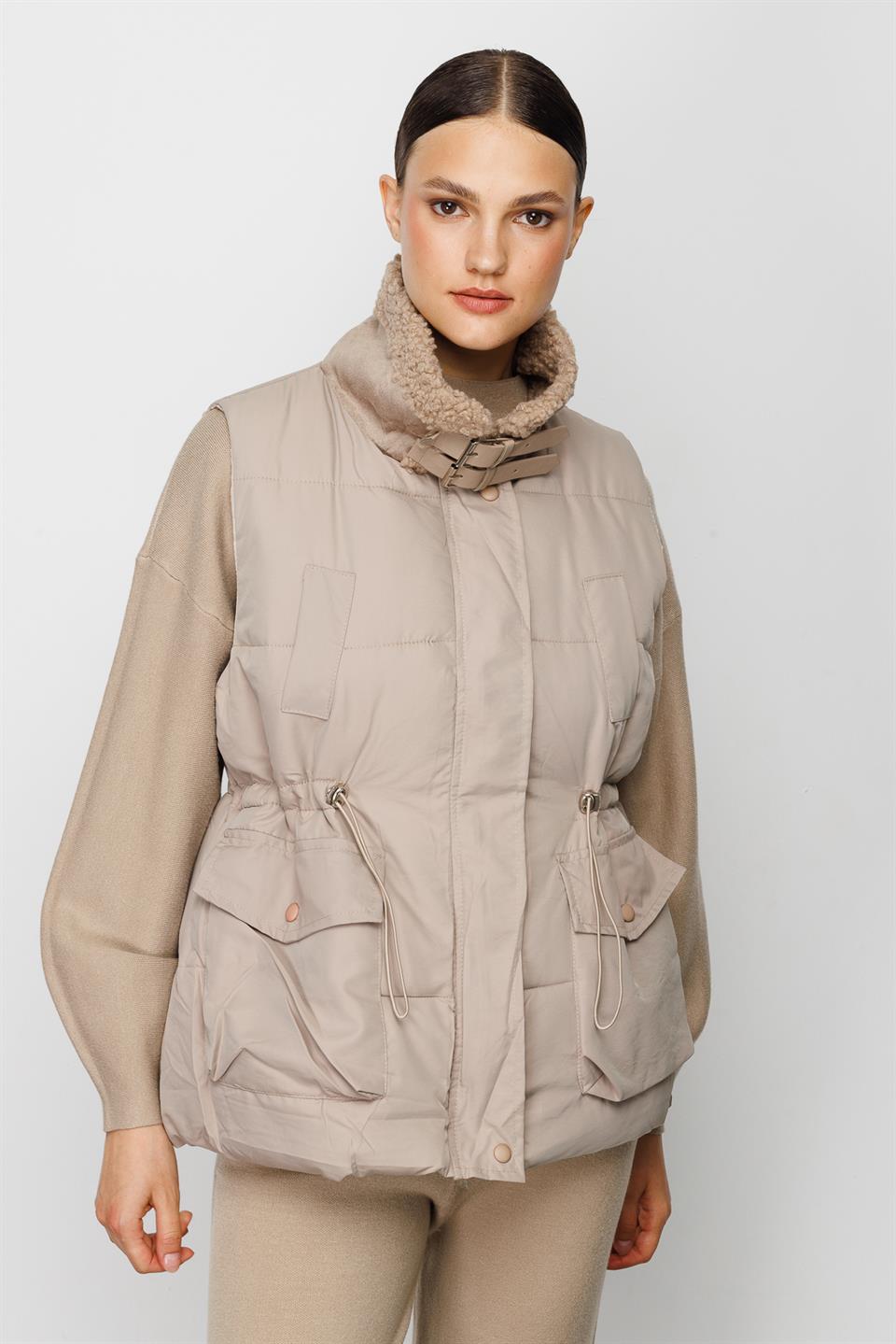 Triko Pantolon Yelek Takım  VİZON