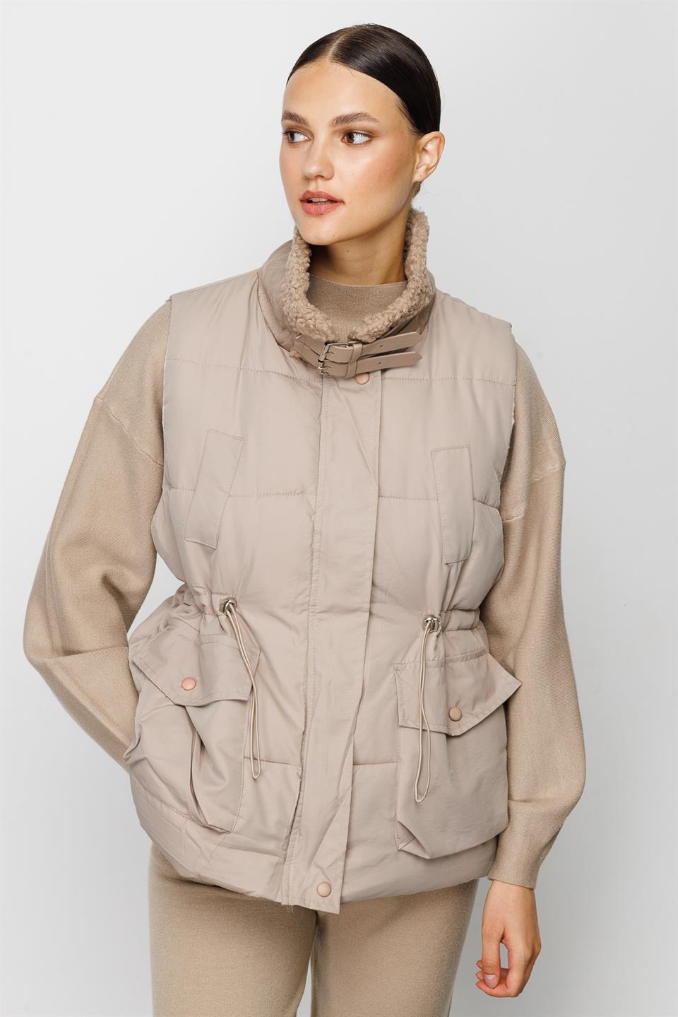 Triko Pantolon Yelek Takım  VİZON