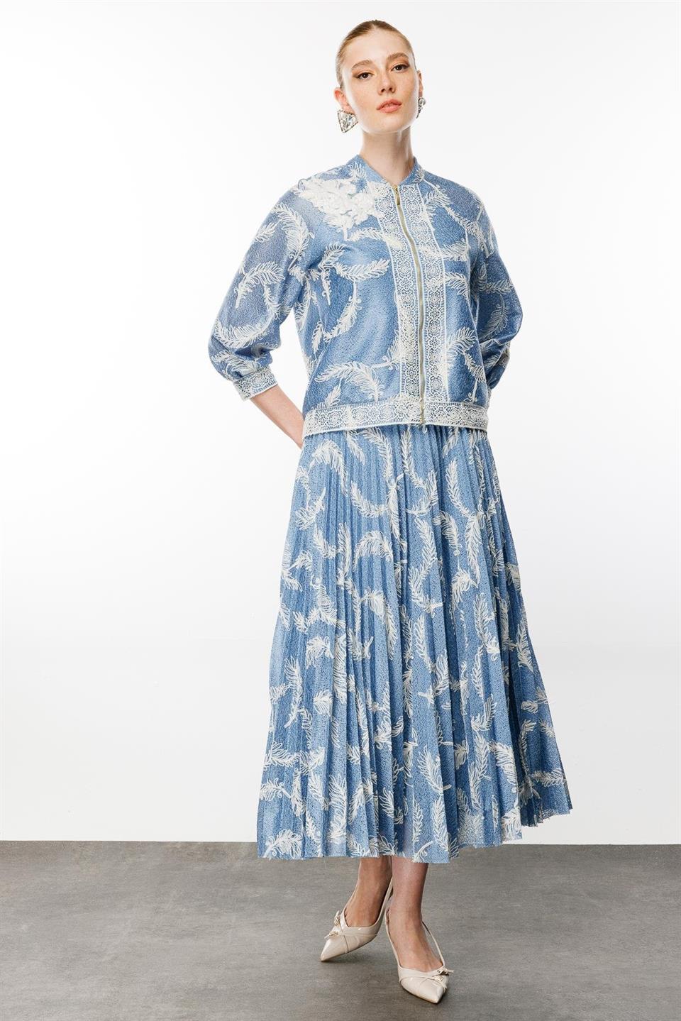 Tül Dantel Takım İNDİGO