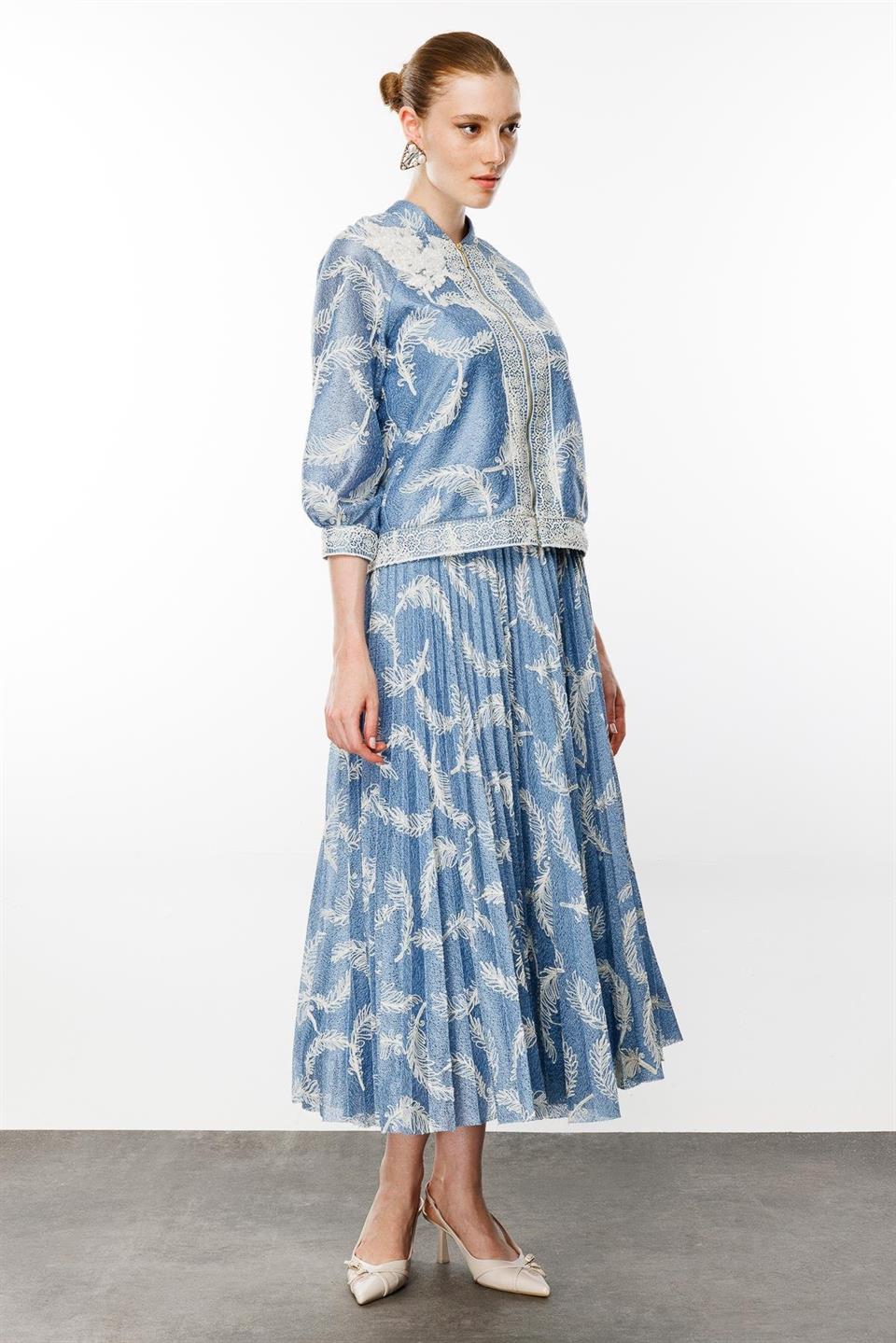 Tül Dantel Takım İNDİGO