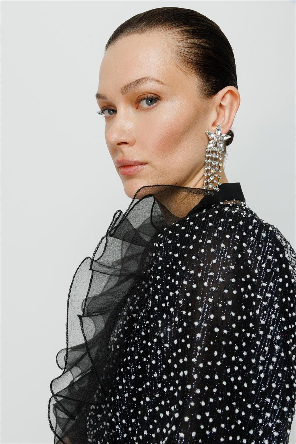 Volan Detay Tunik SİYAH