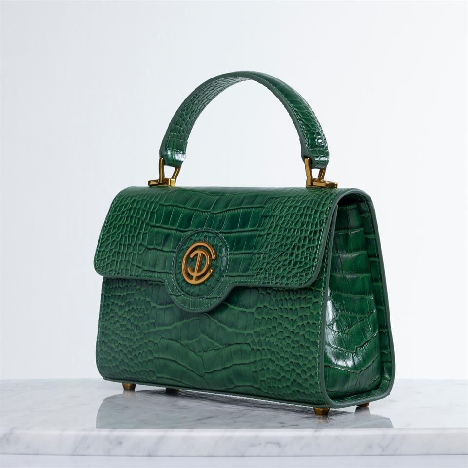 Yeşil Hakiki Deri Kadın Çantası