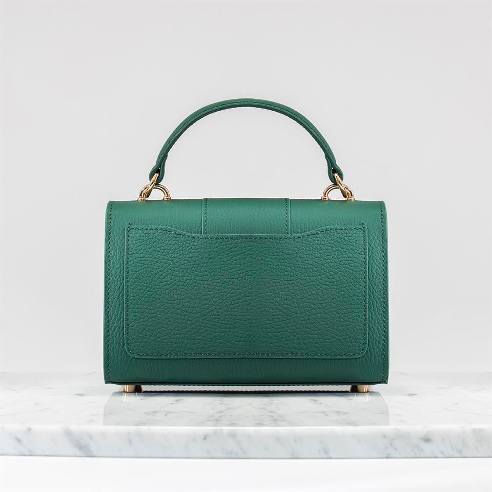 Yeşil Hakiki Deri Kadın Çantası