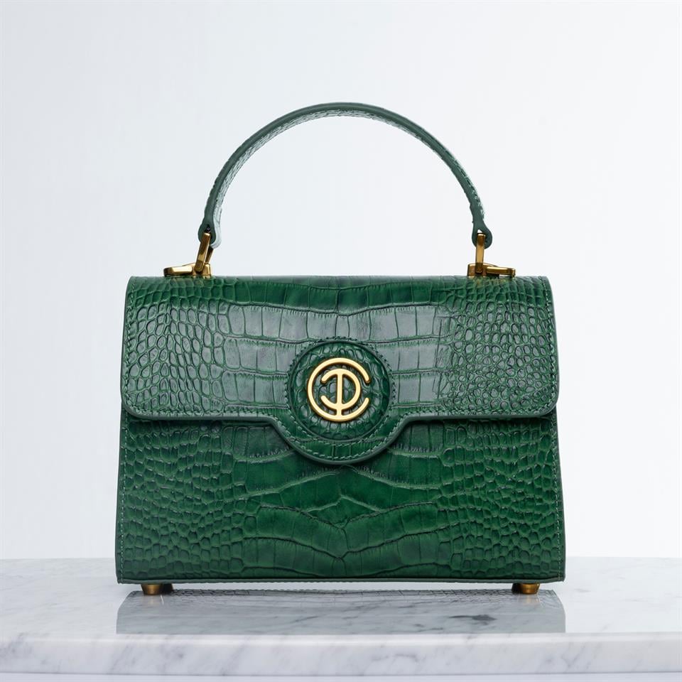 Yeşil Hakiki Deri Kadın Çantası