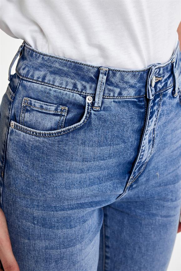 Kad n Jessica Med Blue Mom Jean Pantolon