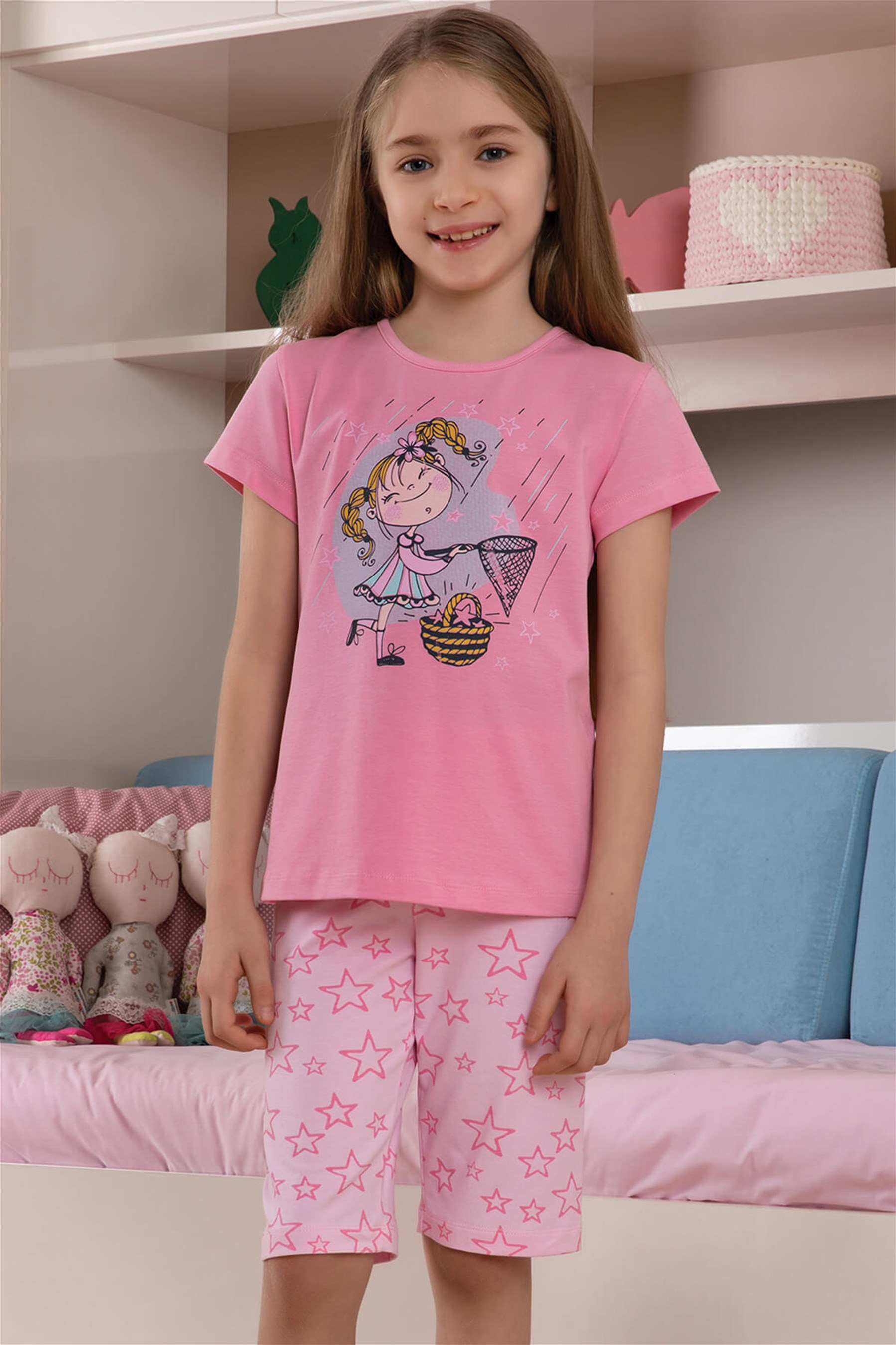 9106-202 Baykar Kız Çocuk Kaprı Takım Pembe