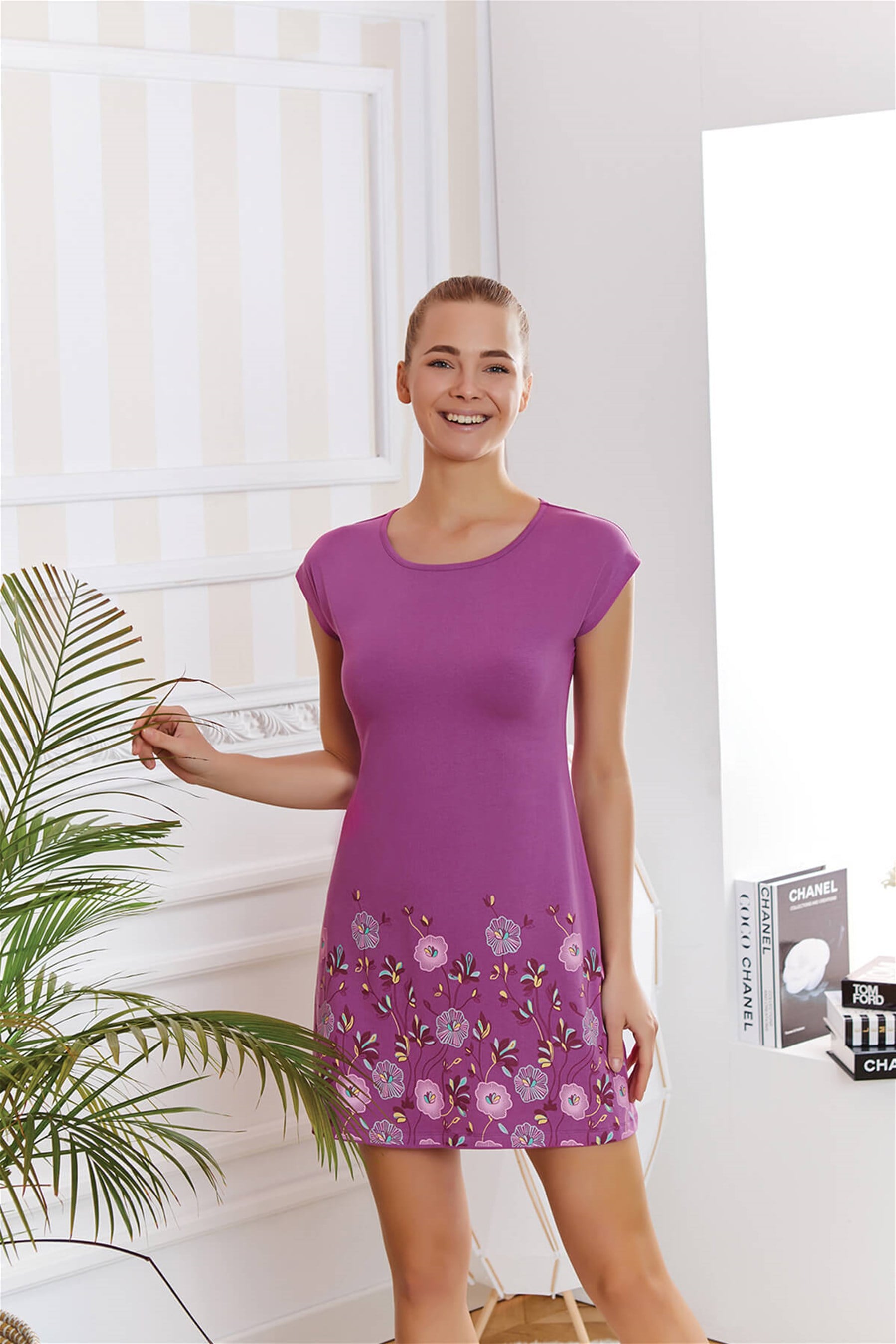 9291-349 Baykar Kız Çocuk Gecelık Mor