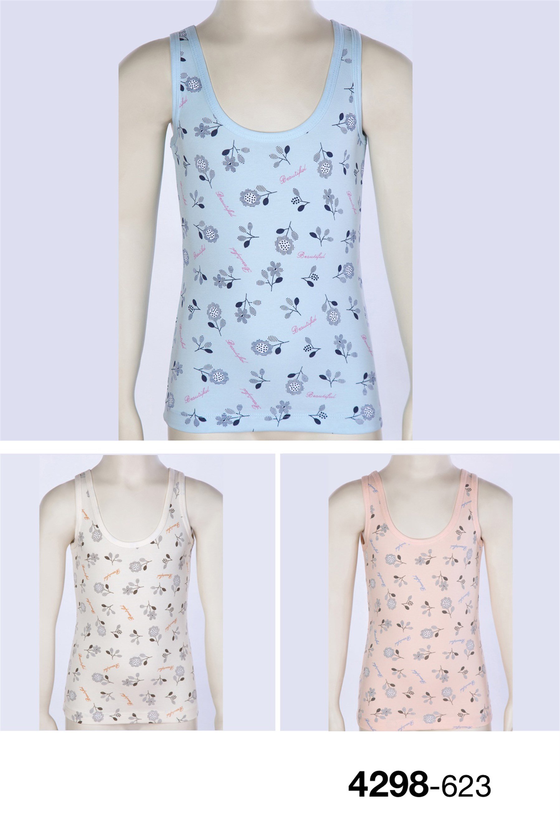 4298 Baykar Kız Çocuk Gen Ask Atlet