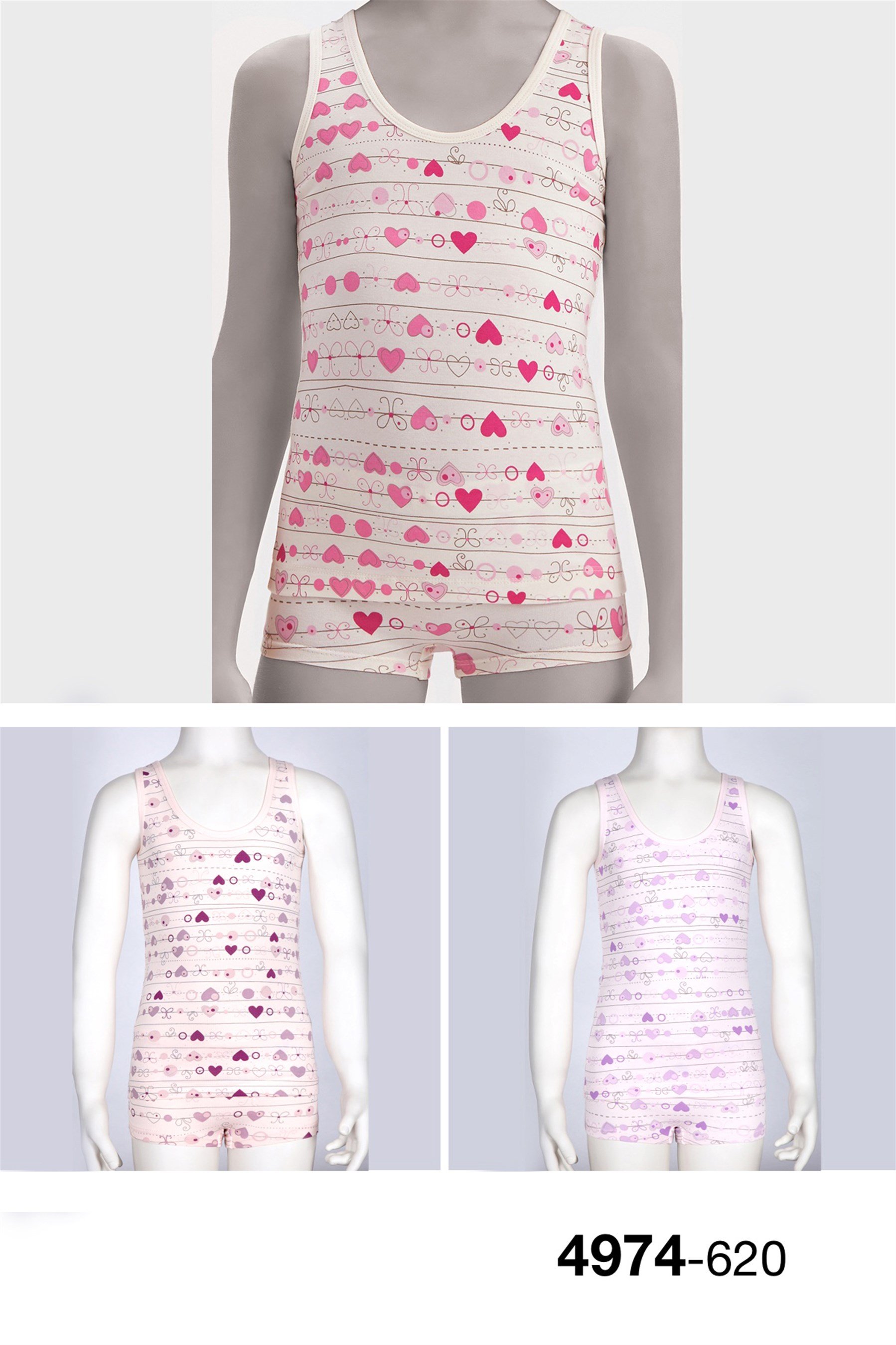 4988 Baykar Kız Çocuk Atlet Şort Tak