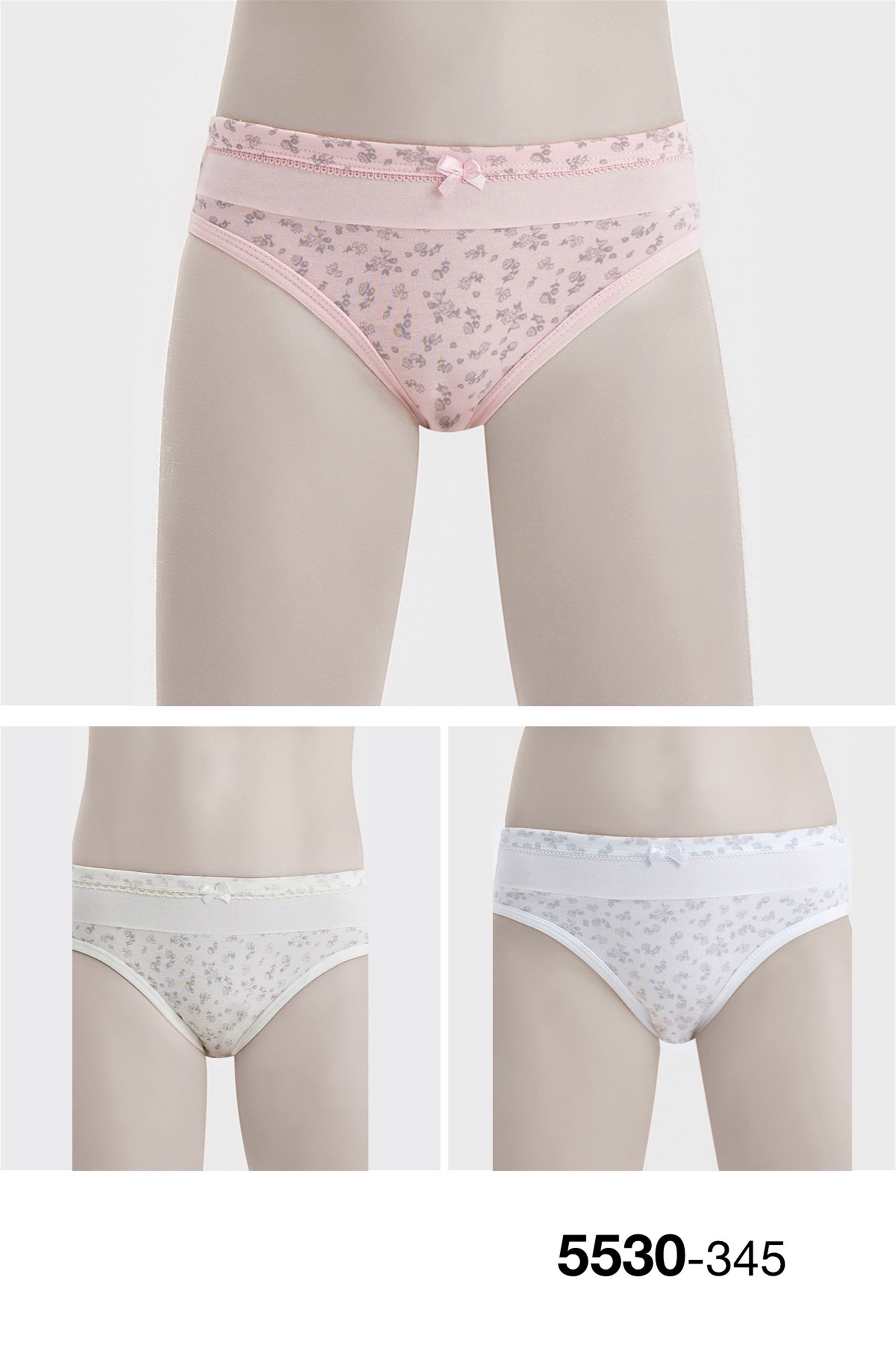 5530 Baykar Grı Cıceklı Külot