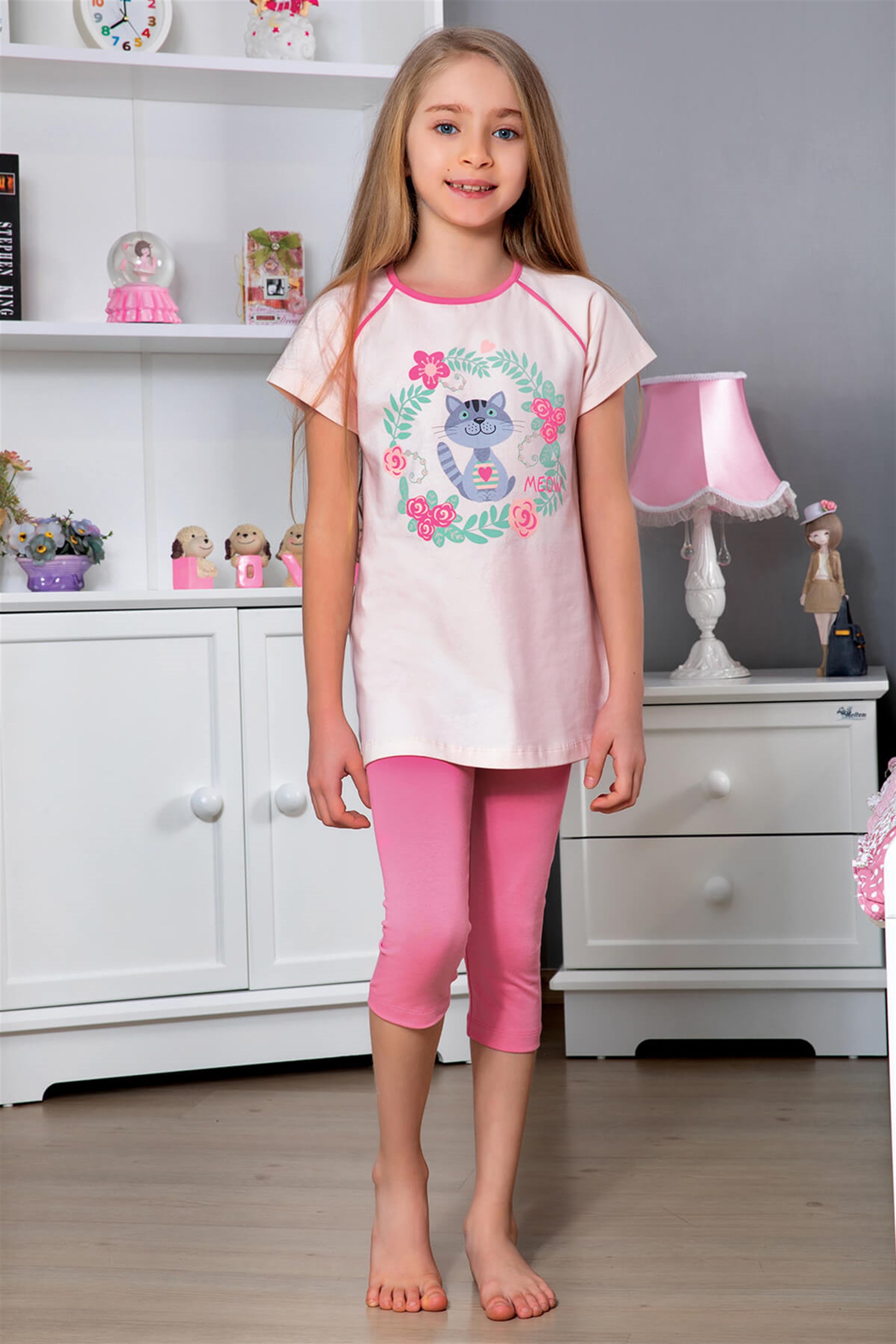 9107 Baykar Kız Çocuk Tayt Takım