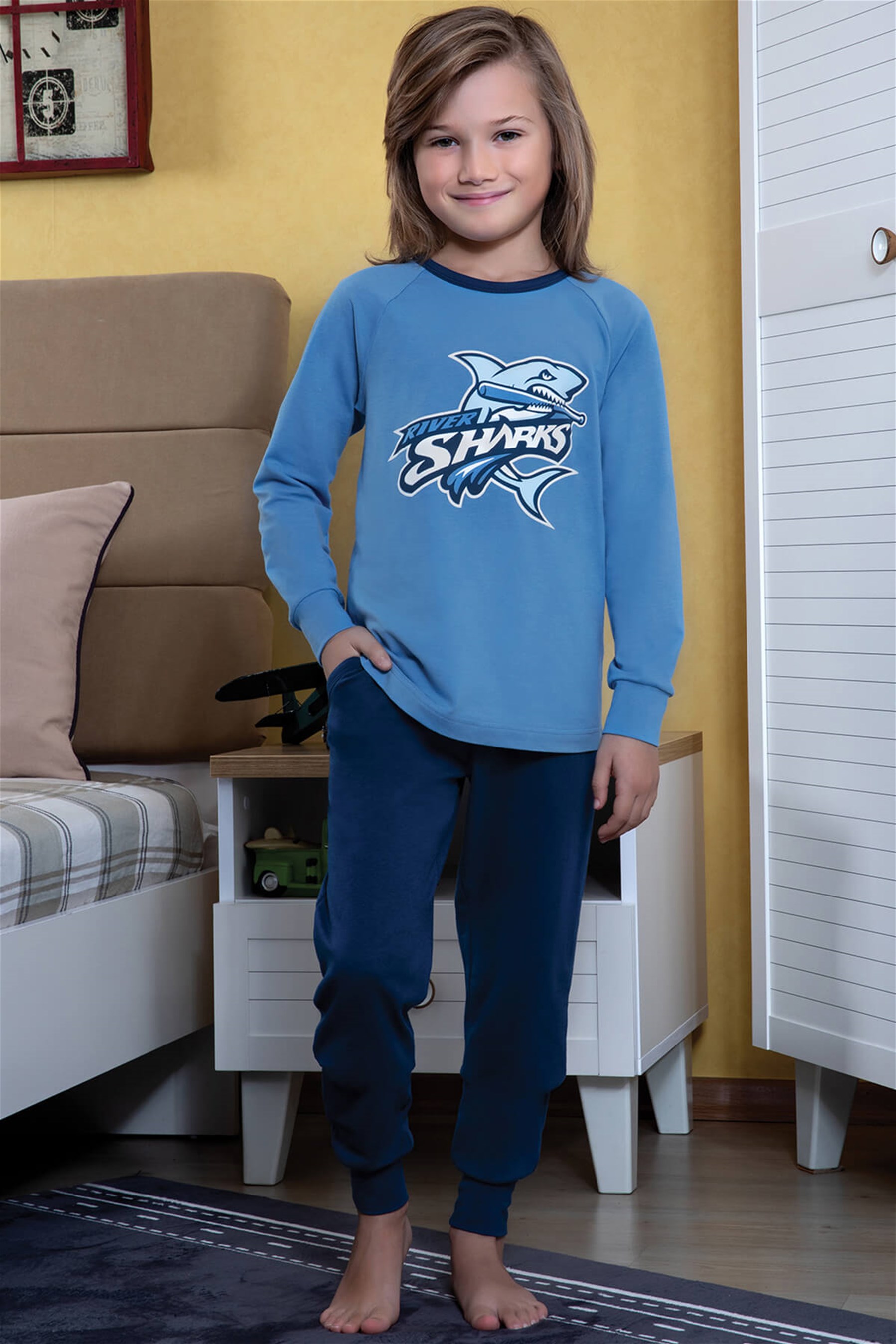 9754 Baykar Erkek Çocuk Pijama Takımı