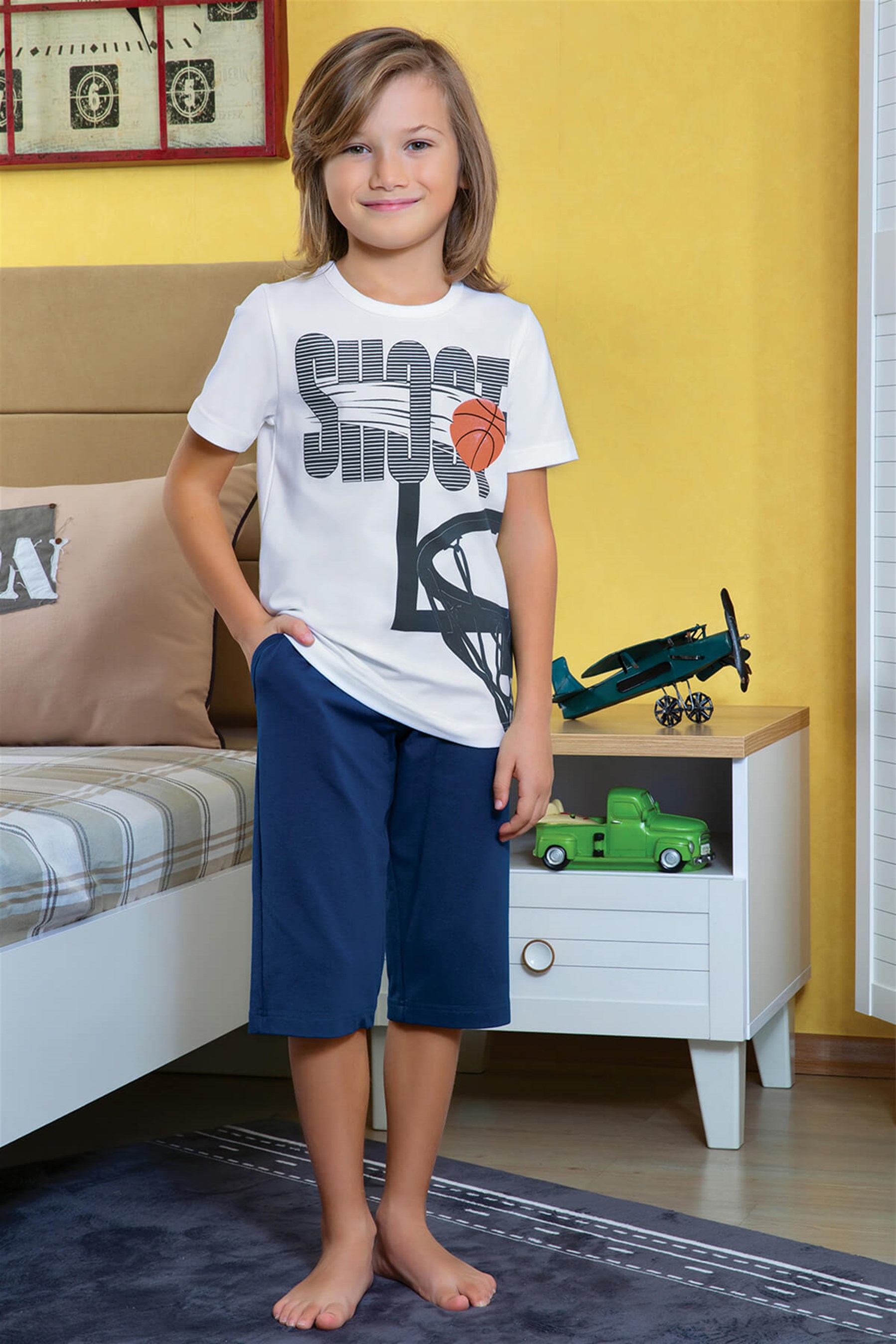 9768 Baykar Erkek Çocuk Kapri Takımı