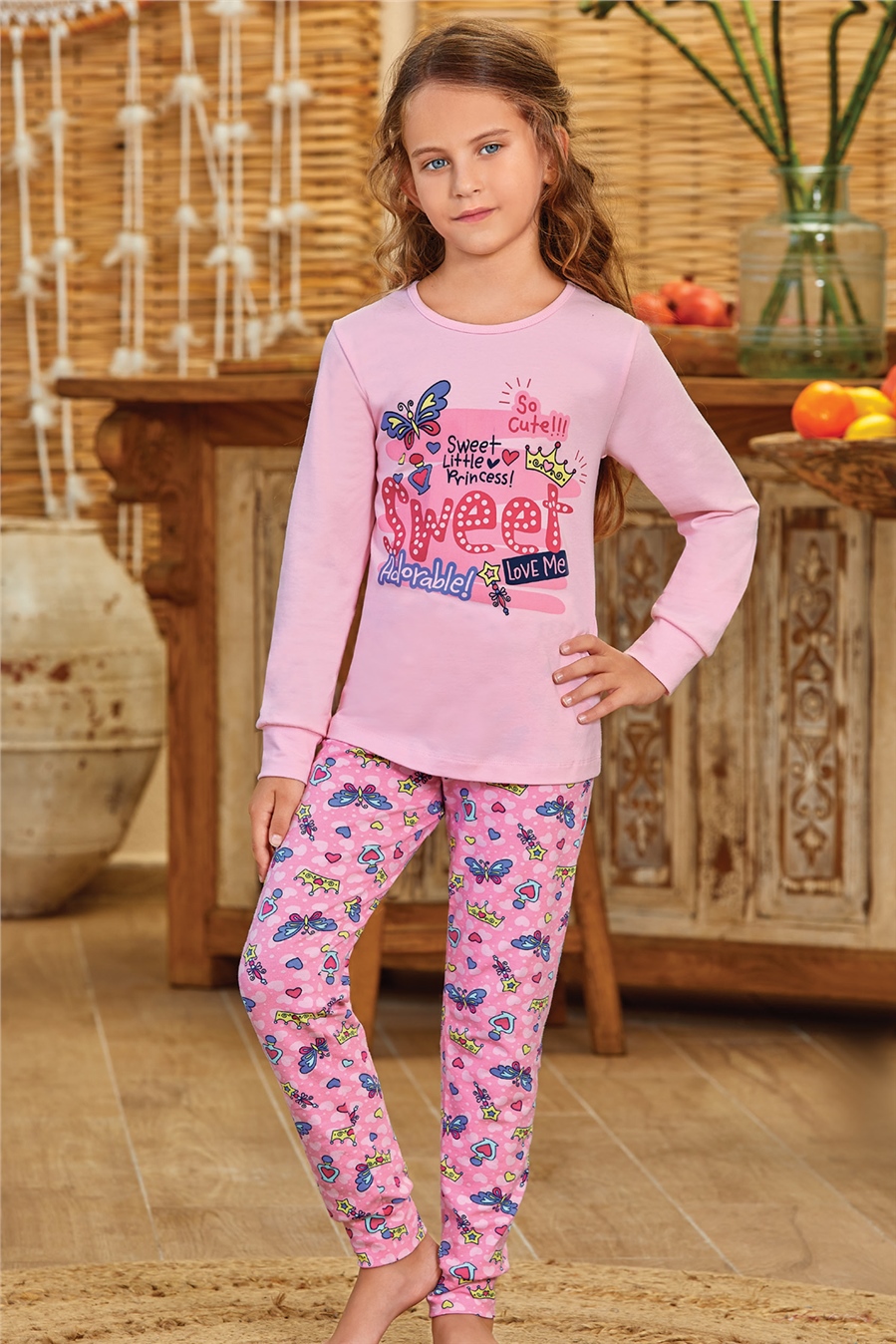 9137 Baykar Kız Çocuk Pijama Takımı