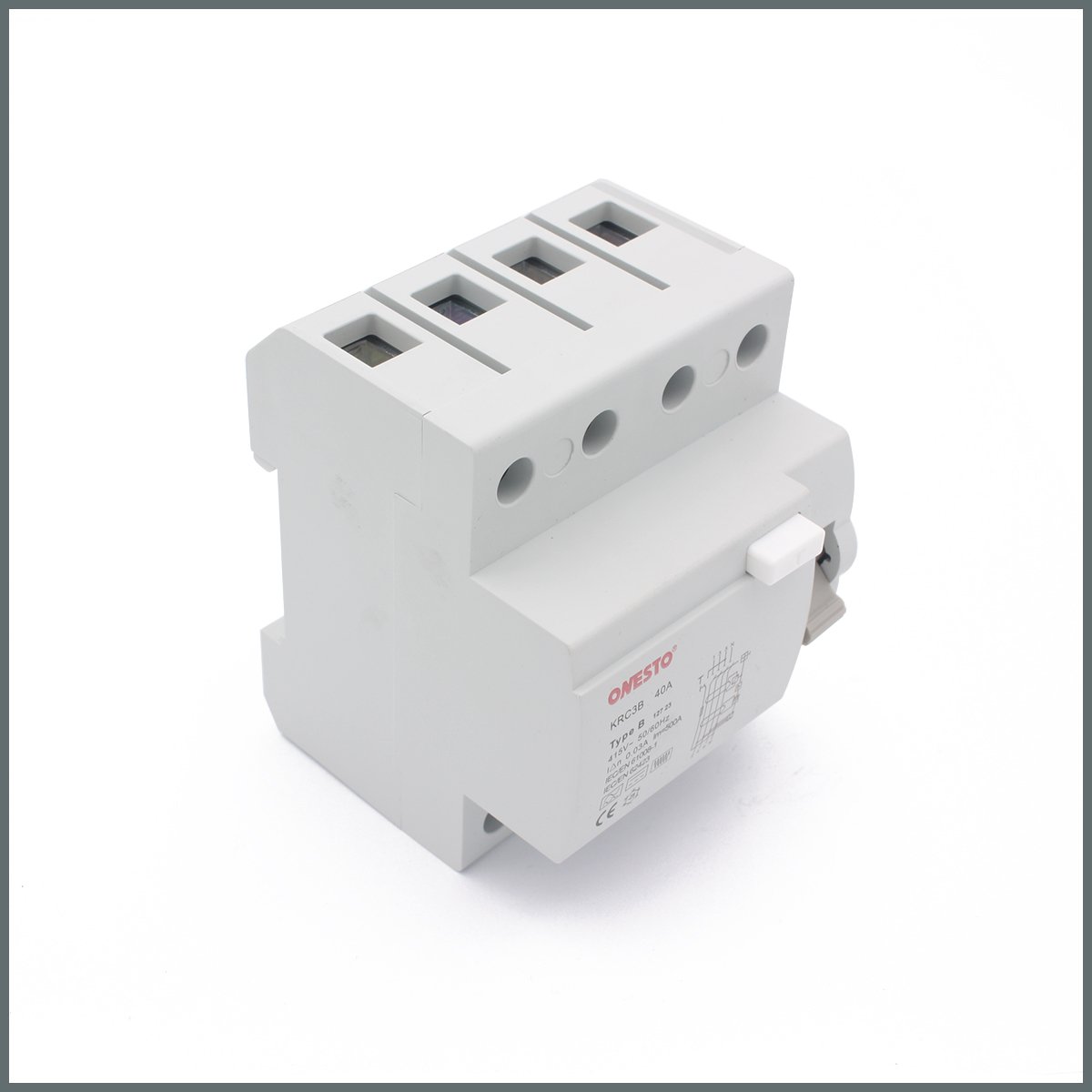 40A B Tipi RCCB (3P+N) 30mA Scc:6kA 