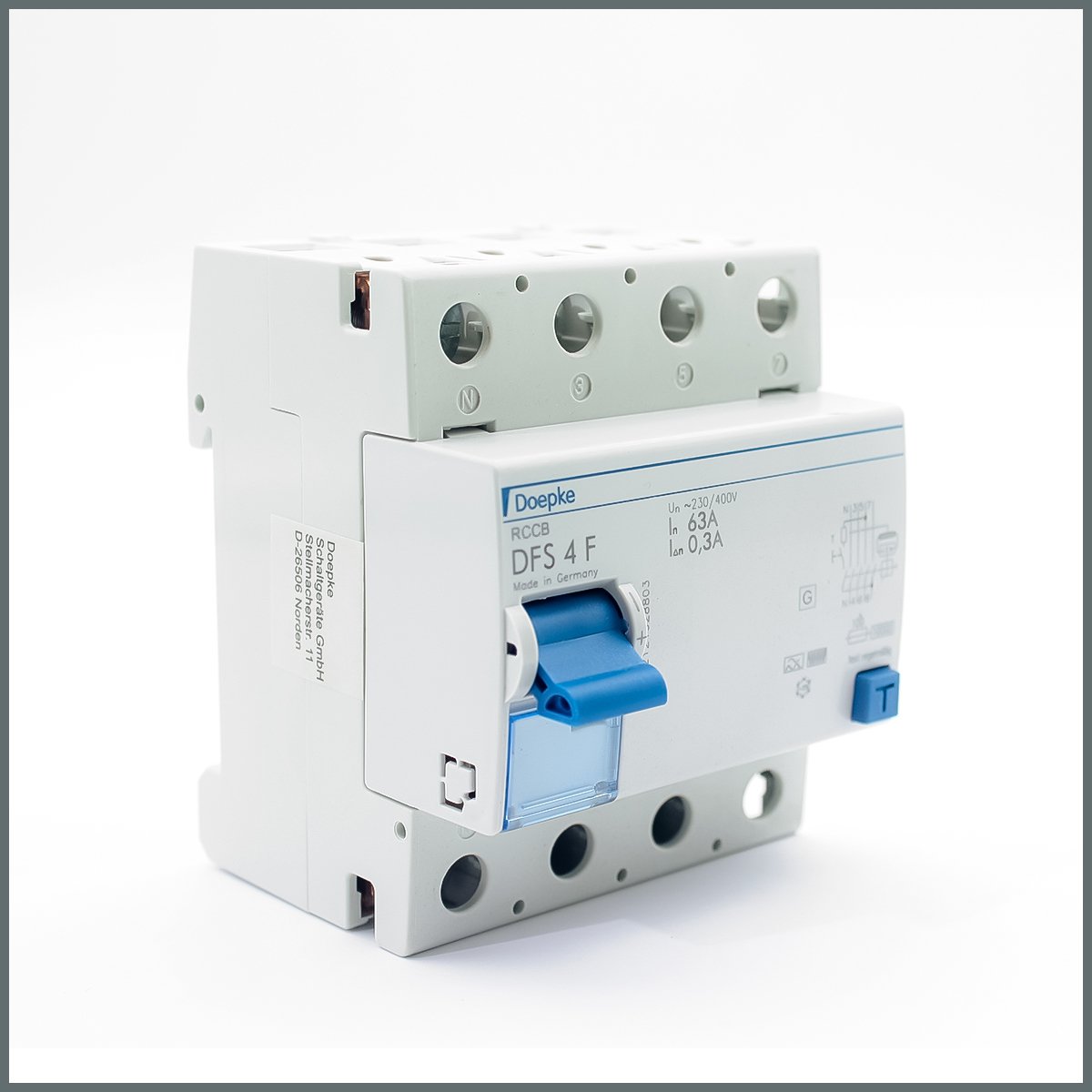 4x63A RCCB 0.30A (F tipi) 
